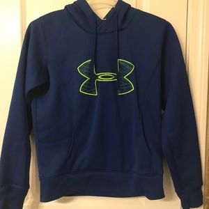 Under Armour Blue sweater with neongreen highlight